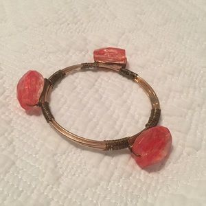 Stone/wire bracelets